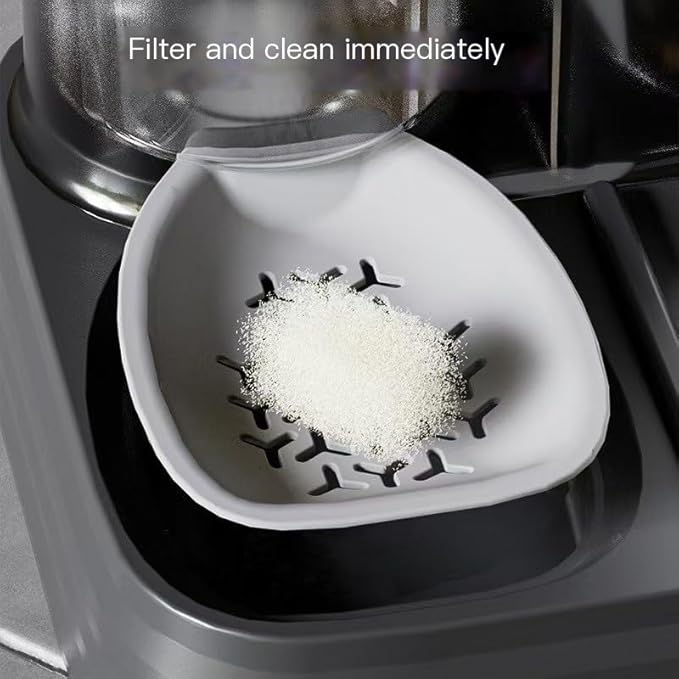 Automatic Pet Feeder and Water Dispenser Set Large Capacity Smart Food Dispensing Bowl for Dogs Cats Animals Indoor Use(Black)