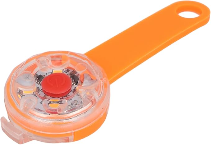 LED Dog Light Pendant USB Rechargeable Safe Collar Light for Pet Bag Bike (Orange)