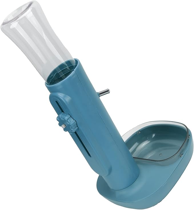 Pet Standing Water Dispenser Bowl Automatic Adjustable Height Detachable Non Slip Design Material for Dogs Cats Home Use 680ml Capacity (Blue)