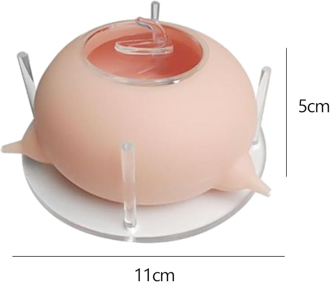 Nursing Station, Pet Feeding Device, Device Whelping, Acrylic Portable Puppy Kitten Dogs Pet Feeder for Kitten Doggie, Pink