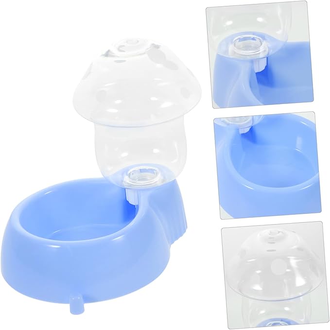 Automatic Cat and Dog Water Dispenser Gravity Feeder Durable Mushroom-Shaped Water Bowl for Pets Easy to Clean Safe Material for Home Use