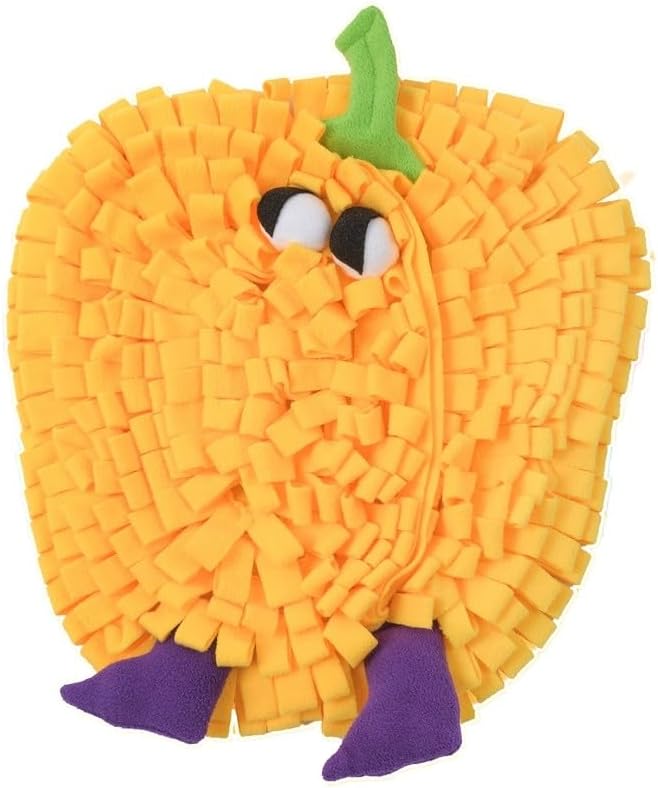 Vegetable Shaped Snuffle Mat for Dogs, Fun Slow Feeding Pad with Crinkle Paper and Squeaker, Interactive Nose Work Toy for Boredom Relief 50x40cm (Colored Pepper)