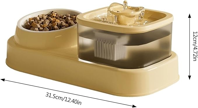 Pet Automatic Waterer Cats Feeder Food Container Bowl Automatic Water Fountain 2 in 1 Pet Large Dog Water Feeder