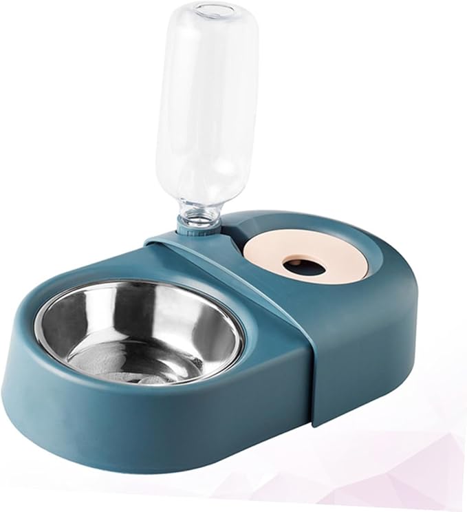 Automatic Pet Feeder and Water Dispenser Bowl, Blue Non-Spill Pet Feeding Bowl for Dogs and Cats, Food Basin Suitable for Indoor Use