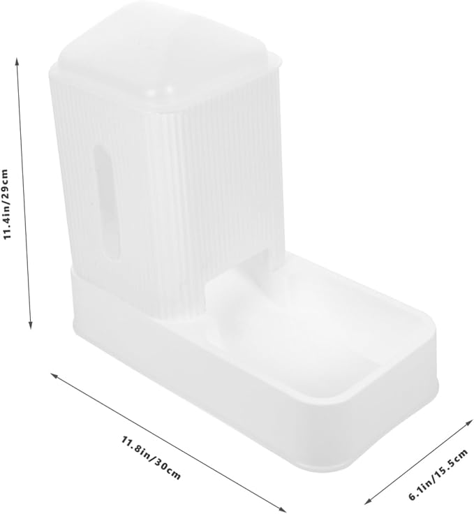 1set Automatic Feeder Dispenser Self Filling Food Bowl Non- Base Convenient Pet Feeding for Cats and Dogs Material