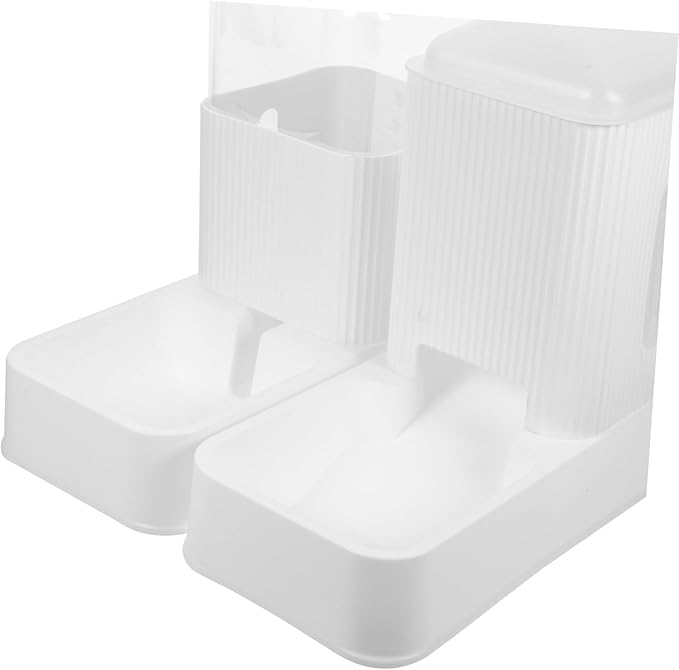 Totority 1set Automatic Cat Feeder Dispenser Pet Water Holder -fed Design for Cats and Dogs Elegant Feeder and Water Bowl Convenient