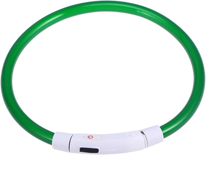 Rechargeable Led Flashing Dog Collar USB Luminous Pet Collar with Light Modes for Night Safety Green Energy-Saving Design