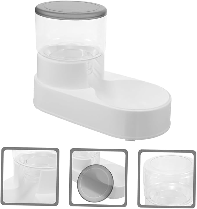 TOYANDONA Automatic PET Feeder Dispenser for Dogs and Cats 2pcs Tip Design Adjustable Food Portions Water Dispenser for Cats and Dogs