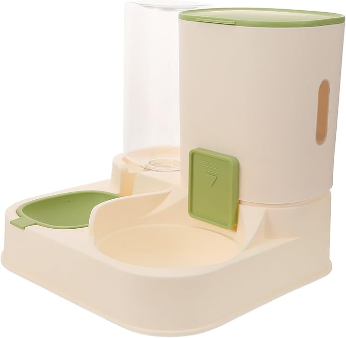 Yardwe Automatic Pet Feeder and Water Dispenser for Dogs and Cats Capacity Dry-Wet Separation Easy to Transparent Design for Home Use