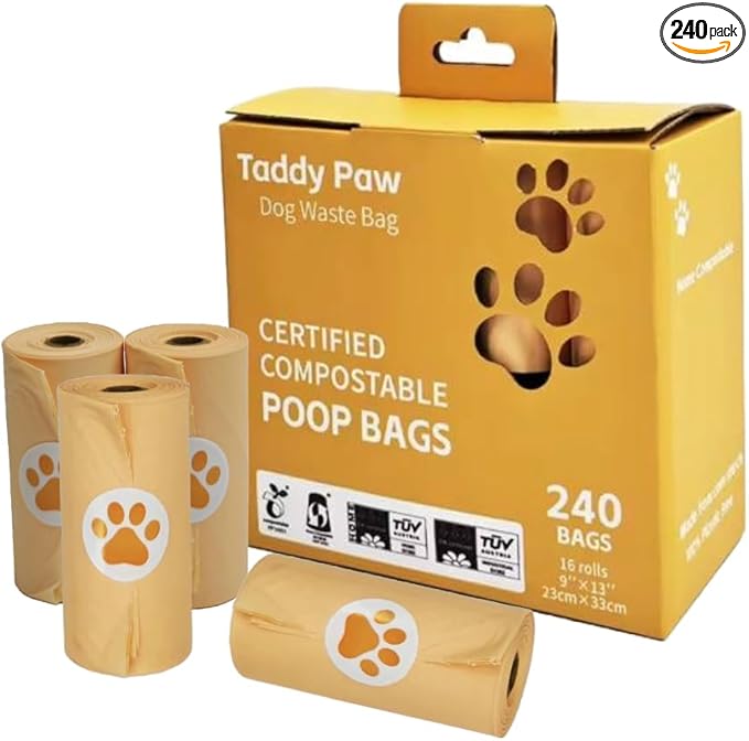 Dog Poop Bags - Strong & Leak Proof Dog Waste Bags | doggie Waste Bag Unscented 9x13 Thick Bag | Pet Poop Bags for All Dispensers - 240 Count (16 Rolls)