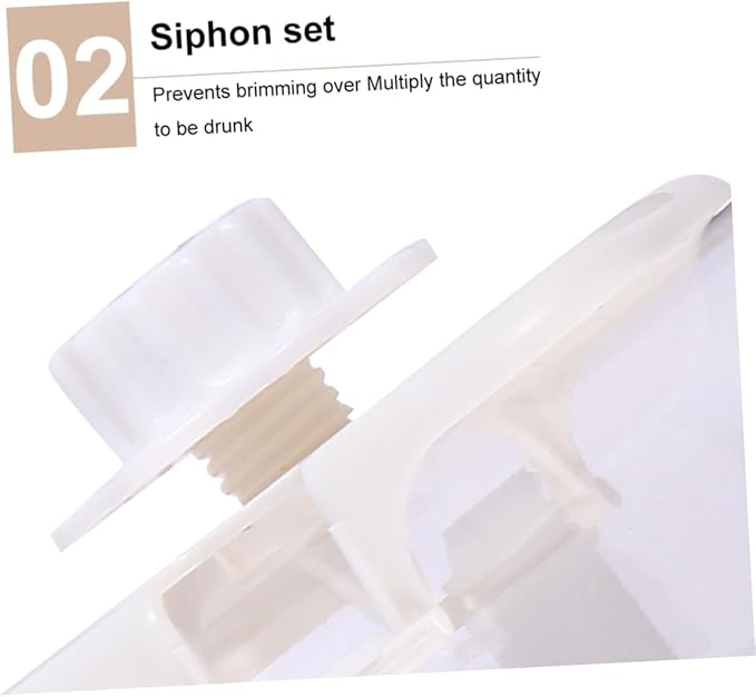Totority 1Pc Hanging Gravity Waterer for Pets Automatic Water Dispenser Station for Dogs Cats Leak Design Versatile Use Cages White