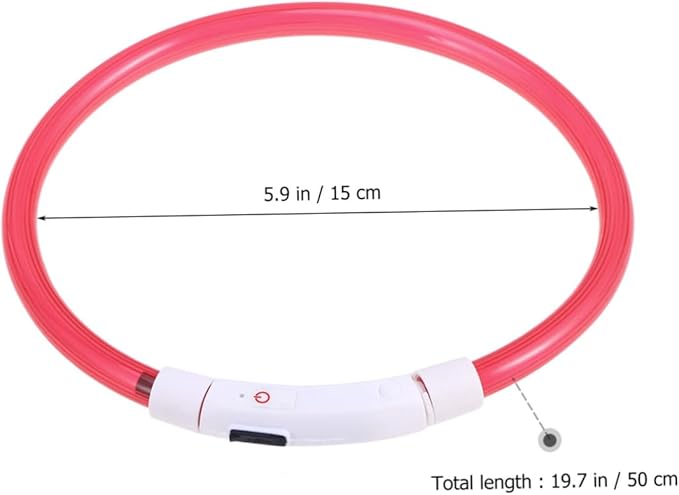 HANABASS Led Glowing Pet Dog Collar USB Rechargeable Dog -Saving Design for Night Visibility