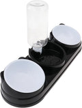 Double Bowl Pet Food Water Dish Feeder for Dog Cats Daily Feeding with Automatic Dispenser for Dry Wet Double Bowl Feeder