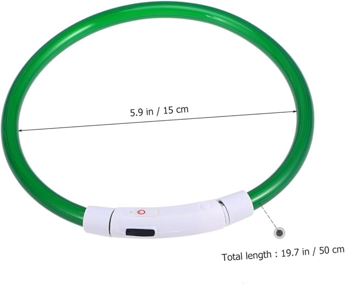 ibasenice Glowing Led Collar for Dogs Rechargeable No Circuit Inside Safe for Bites
