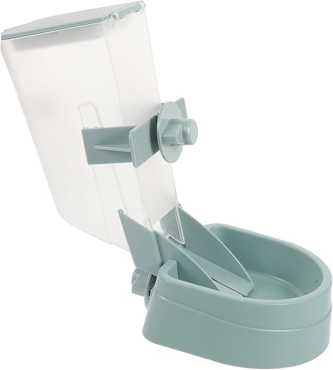 Automatic Pet Feeder for Dogs and Cats Removable Hanging Cage Food Dispenser Convenient Gravity Bowl for Easy Feeding for Home Use Blue Design