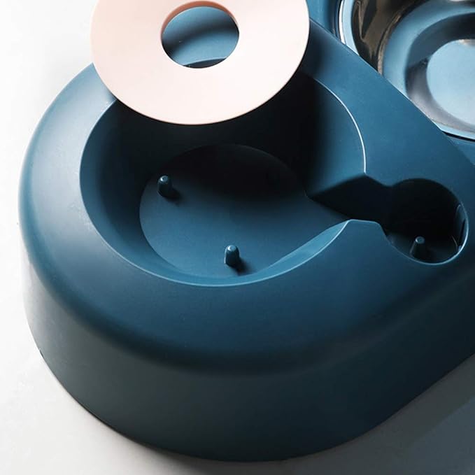 Mipcase Creative Automatic Pet Feeding and Drinking Bowl Non-tip Design Removable Bowls for Cats and Dogs Convenient Dual Function for Food and Water