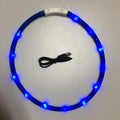 HUFFA LED Glowing Dog Collar USB Charging Pet Dog Collar Night Luminous Dog Collars Rechargeable Night Safety Flashing Necklace (Color : U, Size : S1)