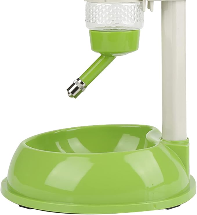 Pet Water Dispenser and Food Bowl, Pet Dog Cat Water Food Feeder Bowl Bottle Standing Dispenser, Height Adjustable Automatic Water Dispenser Feeding Station for Pets Cats Dogs