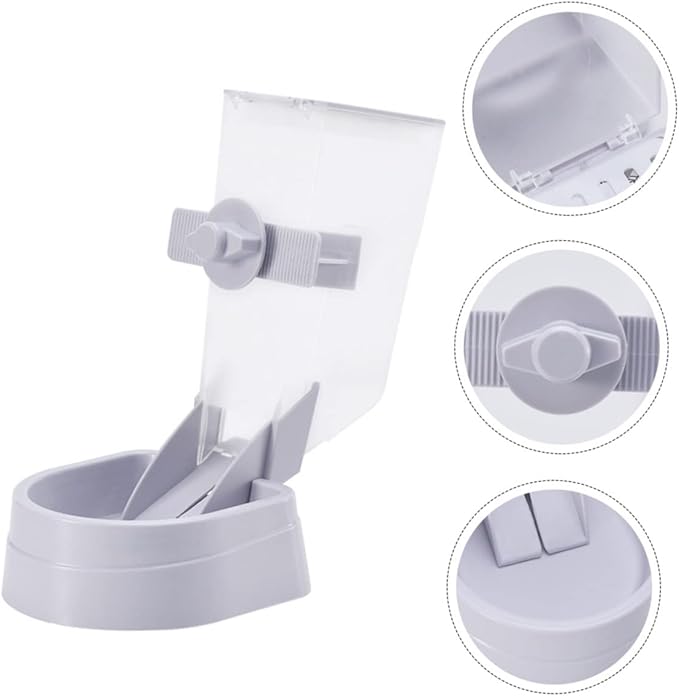 Totority 1pc Hanging Pet Food Feeder Automatic Dog Cat Bowl Gray Crate Bowl for Dry Food Fresh-Keeping Design to Prevent Spills for Convenient Pet Feeding