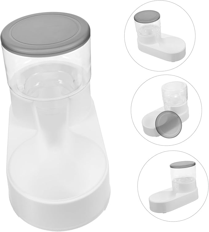 GANAZONO Automatic Pet Feeder Dispenser for Dogs and Cats Gravity Feeding Food Bowl with Texture for Easy Monitoring Durable Design with Capacity for Convenient Use