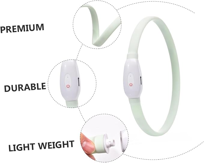 Toyvian USB Rechargeable Luminous Pet Collar Nighttime LED Flashing Dog Collar Durable and Comfortable Wear Resistant Material Safe and Bright for