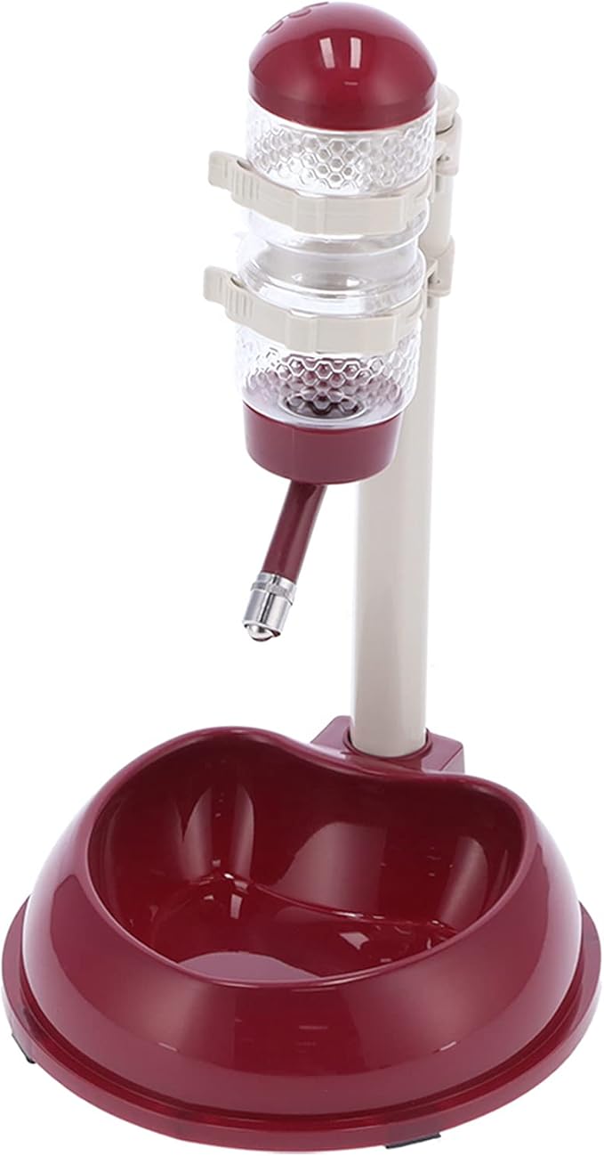 Automatic Pet Feeder & Water Provider | Dual Food & Water Storage for Cats/Dogs | Adjustable Height Hook Design | 2.4L Large Capacity | Plastic Without BPA