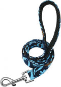 Personalized Dog Collar Leash Nylon Print Small Dog Collars and Lead for Small Medium Large Pet Pitbull German Shepherd Puppy Dark Blue Flower L L