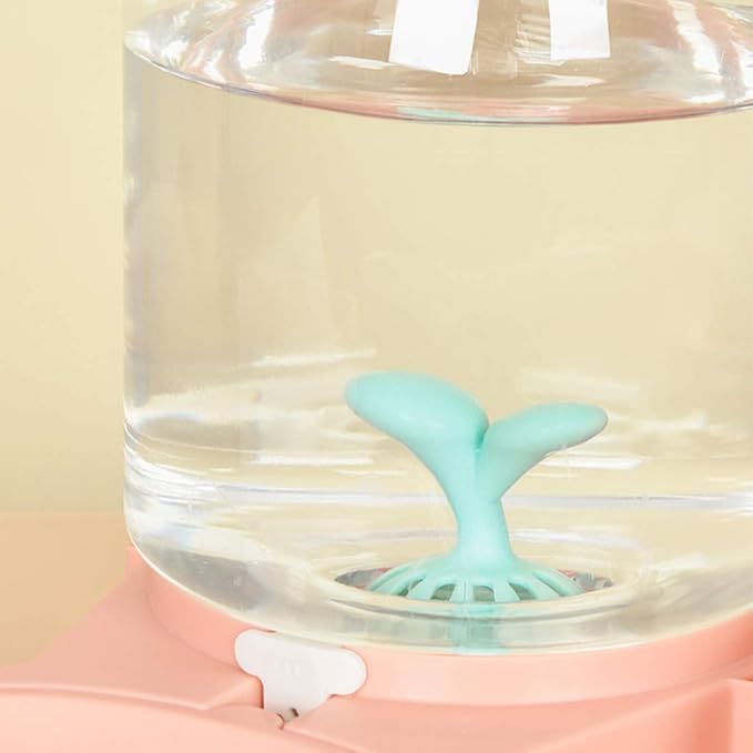 2 in 1 Pet Cats Waterer Feeder Dish Bowl Puppy Dogs Automatic Water Container