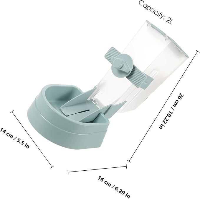 Luxshiny Capacity Hanging Automatic Dog Feeder with Deep Bowl and Lid Design Space-Saving Pet Food Dispenser for Puppies and Dogs Spill-Resistant Cage Feeder for Feeding