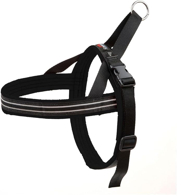 ComfortFlex Sport Dog Harness – No-Choke, Fully Padded, Non-Chafing Harness with Control Handle – Reflective, Lightweight, Adjustable for Active Dogs - Small, Raven Black