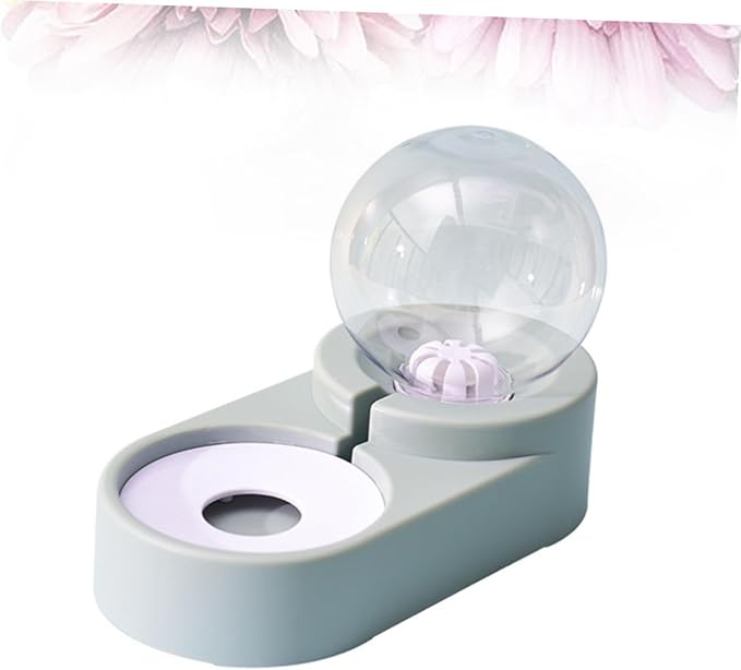 Toyvian Creative Automatic Water Feeder for Pets Double Bowl Design Blue for Cats and Dogs Smooth Surface Safe and Convenient Hydration