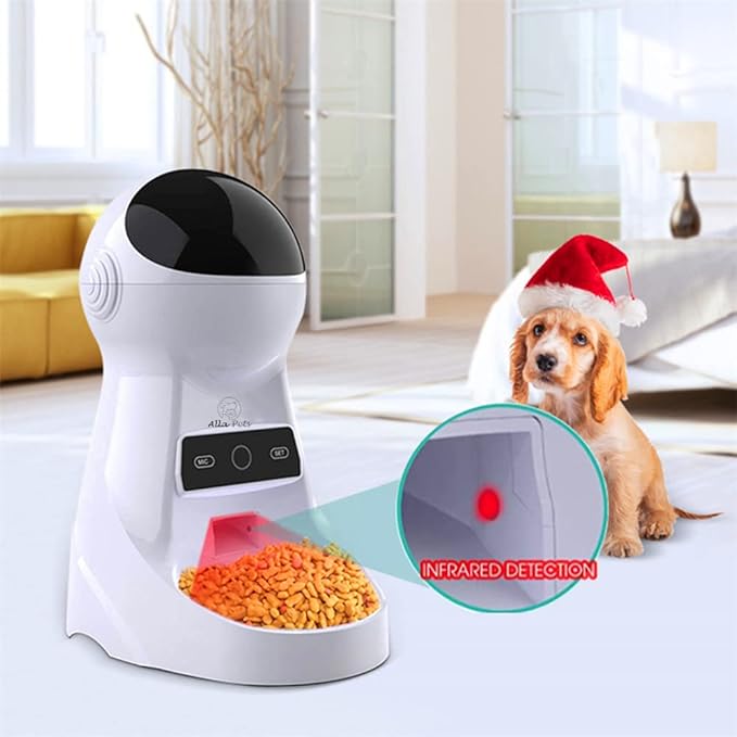 Dogs and Cats Feeder, Smart Automatic Pet Feeder Food Bowl Tank 6L Auto Pet Dry Food Dispenser 1~39 Portions Meal for Small and Large Pets (Black)