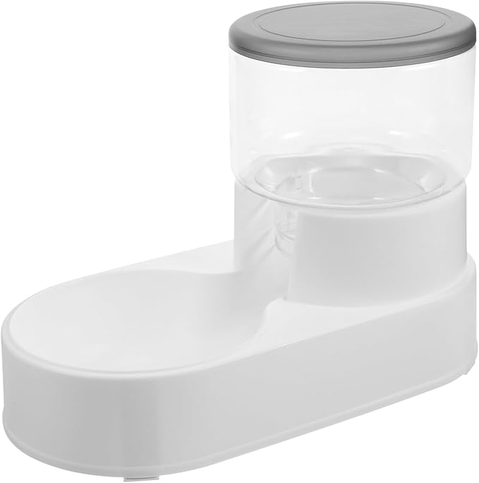 Cabilock Automatic Pet Feeder for Dogs and Cats, Spill-Resistant Food Dispenser Bowl, Gentle Gray, Suitable for Large Breeds and Indoor Use