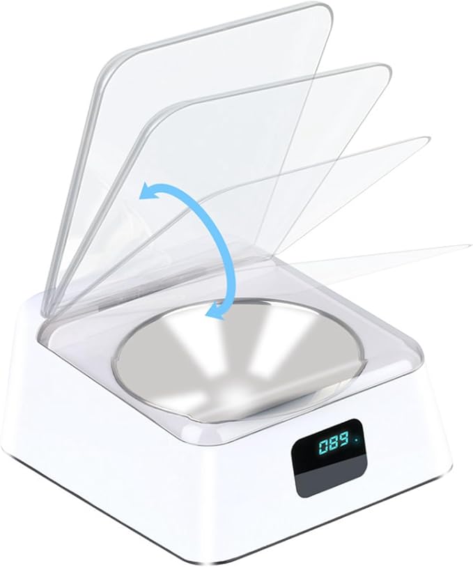 Automatic Cat Feeder, Automatic Opening Lid Dog Feeder with Infrared Sensor Cover, Battery Powered Automatic Pet Feeder, Automatic Cat Food Dispenser for Cats Dogs
