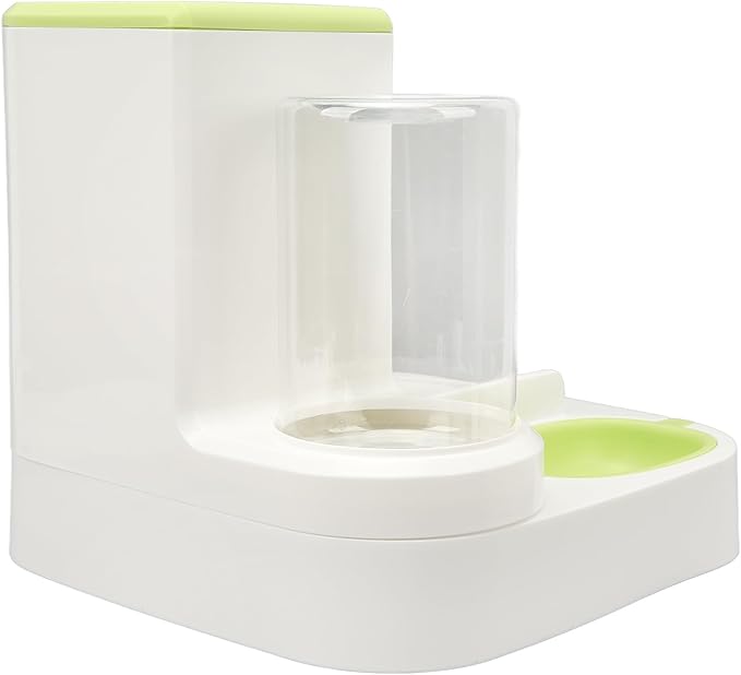 ANGGREK Cat Waterer Feeder, Automatic Pet Water Dispenser Food Feeder Integrated for Home (Green)