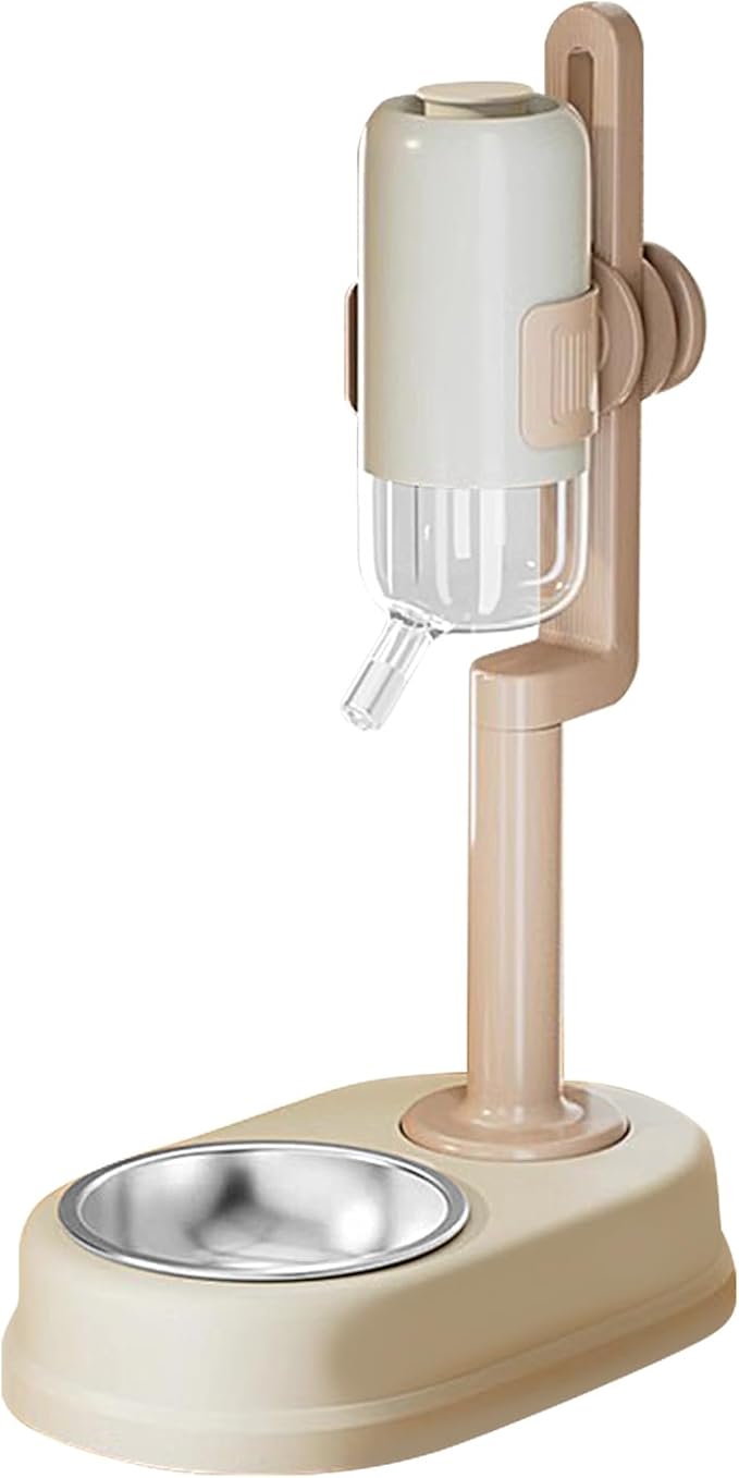Pet Automatic Feeders - Food Water Bowl Set, No-Drip, Easy-Clean | Dog Cat Small Animal Feeder for Continuous Meals, Hydration Management, Indoor Outdoor Use