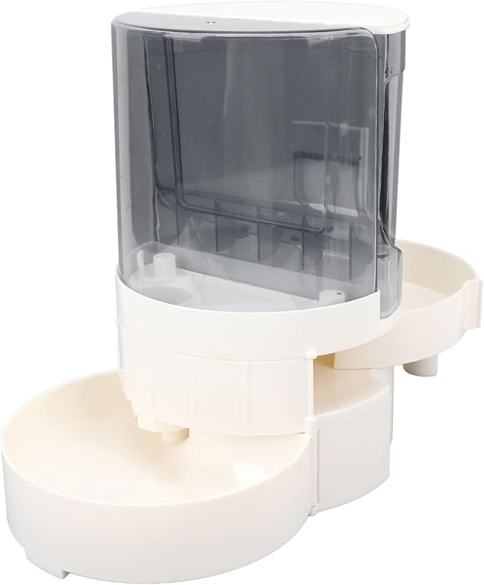 1.3L Automatic Cat Food Dispenser with Rotating Design, Spine Raised Base, Up to 7-Day Feeding for Small Pets, ABS, PP Materials, Easy to Disassemble (Grey)