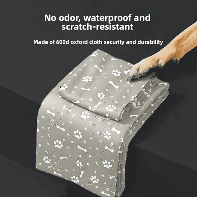 Foldable Dog Car Seat Waterproof Oxford Dog Booster Seat for Small and Medium Dogs, Pet Travel Carrying Bag with Breathable Mesh (Blue)