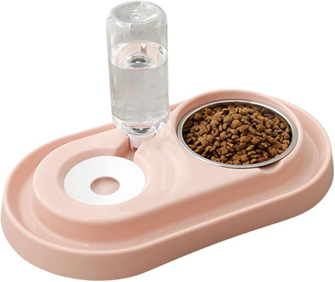 BESPORTBLE Automatic Dog Water Bowl Pet Water Feeder Stainless Steel Auto Fill Dual Bowl Easy Clean