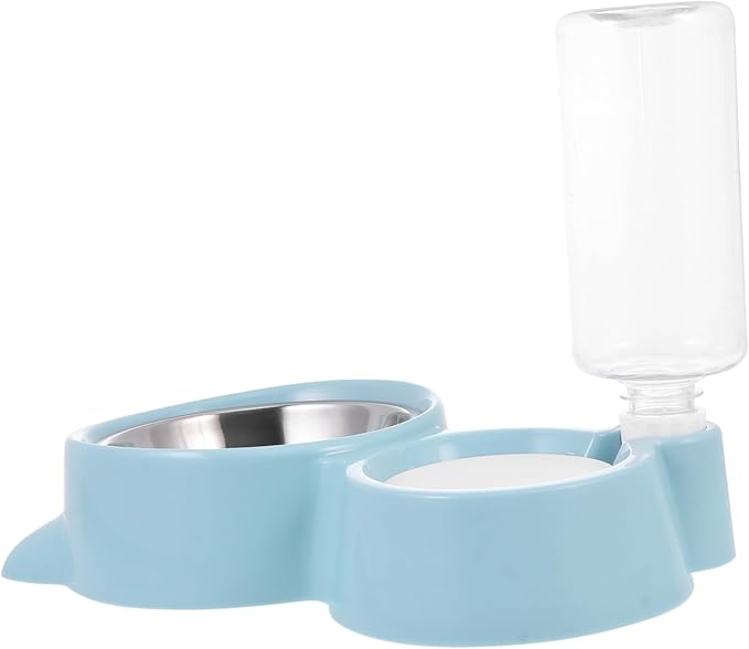1pc Automatic Pet Feeder and Water Dispenser Bowl -Spill Feeding Non- Design for Comfortable Dining