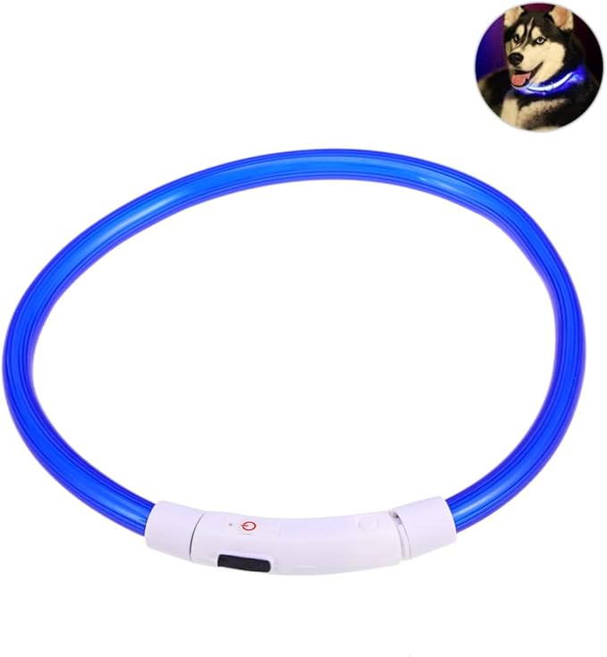 UPKOCH Led Dog Collar USB Rechargeable Glowing Pet for Night Safety Energy-Saving -Friendly Design