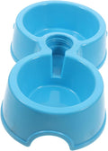 Totority Automatic Water Bottle Dog Bowl Pet Feeder for Dogs Dual Bowl Dispenser Abs Plastic Easy to Clean