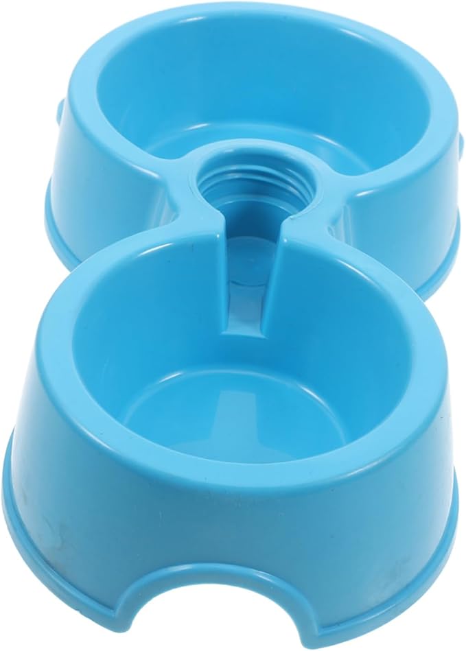 Totority Automatic Water Bottle Dog Bowl Pet Feeder for Dogs Dual Bowl Dispenser Abs Plastic Easy to Clean