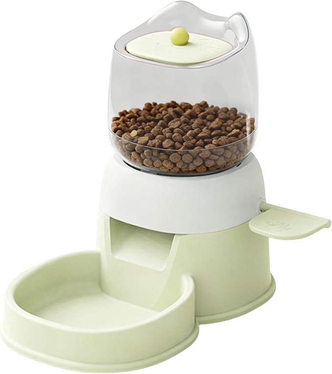 Pet Feeder Automatic, Food Dispenser Bowl, Dog Feeding Bowl with Press Design, Pets Feeder with 2l Capacity, Automatic Feeders, Food Dispensing System for Home Indoor Outdoor Pet Use