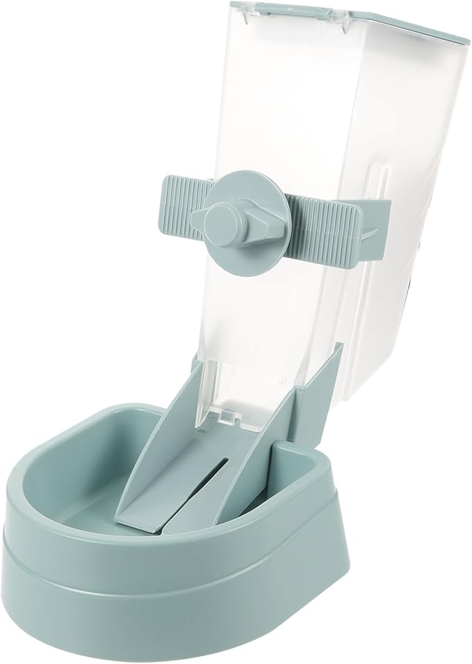 2L Automatic Hanging Dog Feeder with Food Dispenser for Pet Cage Feeding Station, Blue Durable Design Suitable for Puppies and Dogs
