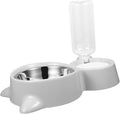 Yardwe Automatic Pet Feeder Bowl Dual-use Water and Food Dispenser for Dogs and Cats Spill Design Convenient Bottle Easy to and Maintain for Indoor Use