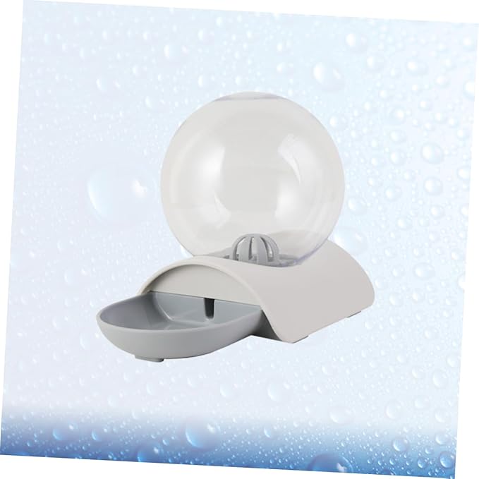 Automatic Pet Water Dispenser for Cats Dogs Smooth Water Feeder Grey for Home Use Unique Design Prevents Spills