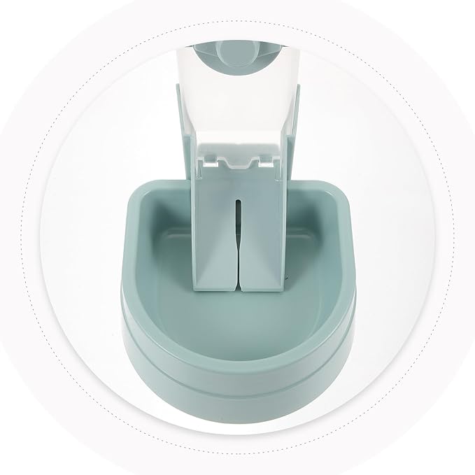 2L Hanging Pet Feeder Bowl Automatic Dog Food Dispenser for Cage Mounting, Blue Durable Plastic Slow Feeder Suitable for Puppies and Small Dogs