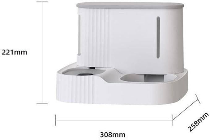 Pet Feeder Automatic 2-in-1 Pet Feeder Fully Enclosed Drinking and Feeding Machine Three Colors Optional Suitable Compatible with Cats and Dogs Pets Supplies(Pink)