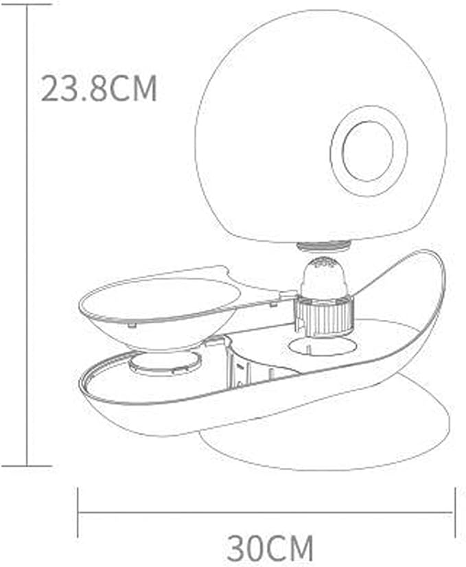 Pet Water Dispenser Bowl, Pet Water Dispenser Snail Shape Automatic Transparent 2.8L Large Capacity Drinking Fountain for Dogs Cats (Pink)